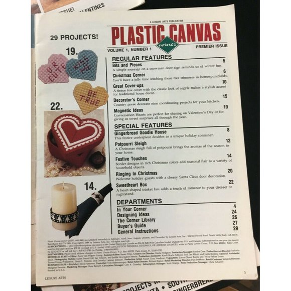 Plastic Canvas Corner Magazine Lot of 4 Crafts Projects - Picture 4 of 9